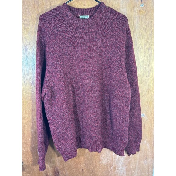 Vintage LL Bean Mens Sweater XL Regular Lamb’s Wool Cardigan Pullover Crewneck - Picture 1 of 8